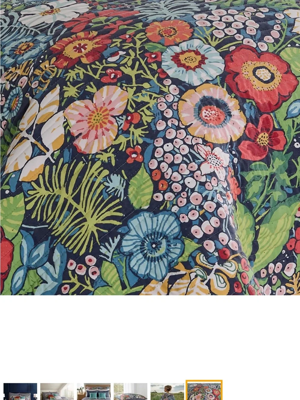 Levtex Home - Night Garden Quilt Set - Full/Queen Quilt and Two Standard Shams